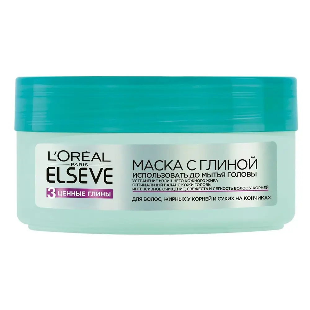 L'Oréal Paris Elseve Маска с глиной &quotЭльсев 3 Ценные Глины&quot для волос жирных у корней
