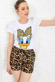 

Trend Alacati Style Women Printed Shorts Pajamas Suit ALC-X4023