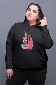 

Angemiel Wear Pug Black Women Hooded Sweatshirt