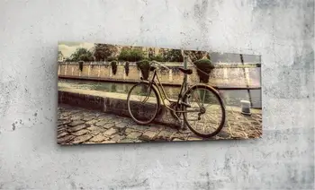

Antique Old Bicycle 92x36cm Glass Table Glass Painting Printing Glass Table