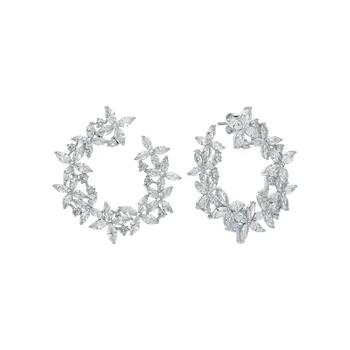 

Silver earrings with cubic zirconium sunlight sample 925