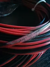 Cable eléctrico de cobre estañado de 2 pines, Cable de extensión de alimentación de larga duración, 300V, PVC, rojo, negro, 18, 20, 22 AWG