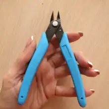 1 Uds azul de lado cizalla cortadora Clipper de cordón Alicates para alambre de joyería herramientas de alicates, herramientas y equipo