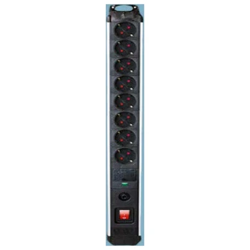 

Power Socket 8 Sockets with Switch Silver Electronics 3680W Black