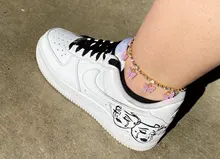 Tobillera de cadena de tenis para mujer, con diamantes de imitación, mariposa, estrella de cereza, Luna Corazón, abalorios de fantasma, cadena Descalzos