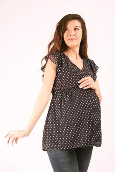 

2871-V COLLAR PUANLI ŞİFON BLUZ