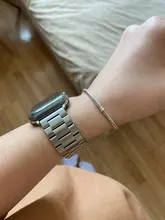 Correa de acero inoxidable para Apple Watch, correa de Metal de 42mm y 38mm para pulsera de 40mm y 44mm, correas para reloj iWatch Series SE 6 5 4 3 2 1