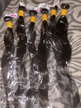32 34 36 40 hueso recto pelo mechones WOWQUEEN 100% extensiones de cabello humano mechones Remy 30 pulgadas mechones pelo brasileño suave tejido mechones