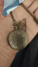 Watches Pendant-Chain Necklace Analog Retro Mens Bronze Women Relogio Quartz with Gifts-Accessory