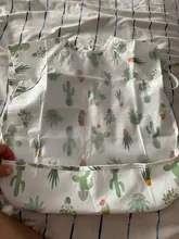 Baberos con estampado de animales caricatura para bebé, pechera infantil impermeable de EVA para niños, pantalones cortos de manga para todas las estaciones, babero de tela para bebé