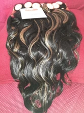 Natural Hair-mechones de pelo sintético de 16-20 pulgadas, extensiones de pelo sintético de 16-20 pulgadas con ondas profundas, envío gratis