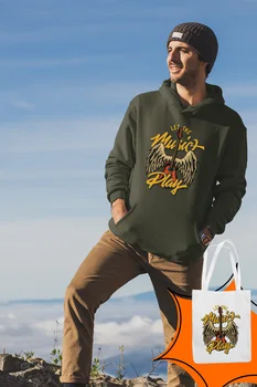 

Angemiel Wear Let The Music Play Green Men 'S Hooded Sweatshirt Bags Kombin