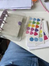Minilibro de mano con hojas sueltas para estudiantes, carpeta de anillas transparente, accesorios de oficina Kawaii