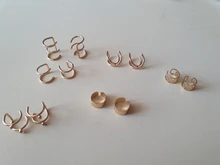 12 unids/set 2020 de oro de moda Color puños de oído hoja pendientes de Clip pendientes largos aretes pendientes para las mujeres los escaladores sin Piercing falso cartílago accesorios de aretes