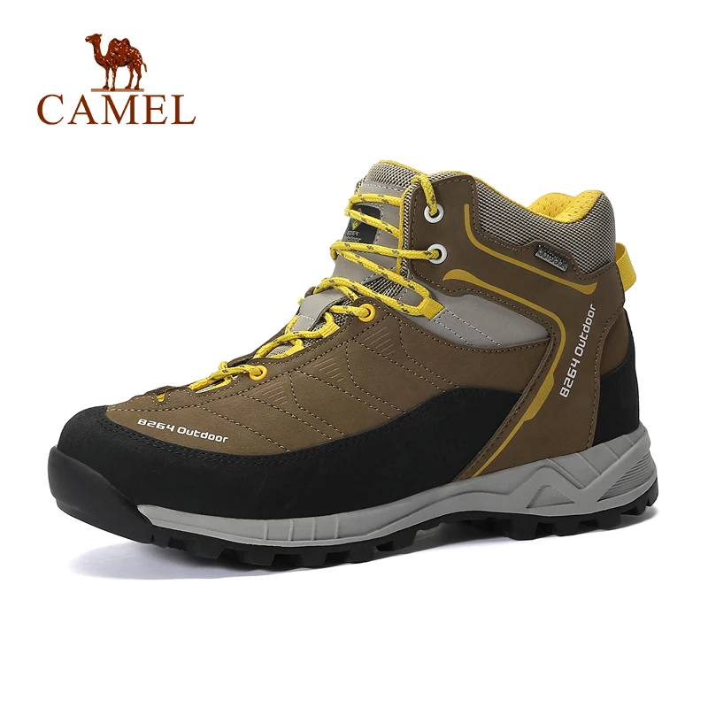 CAMEL 8264 Men High Top Hiking Shoes High Quality Durable Multicolor Warm Climbing Trekking Shoes Military Tactical Boots