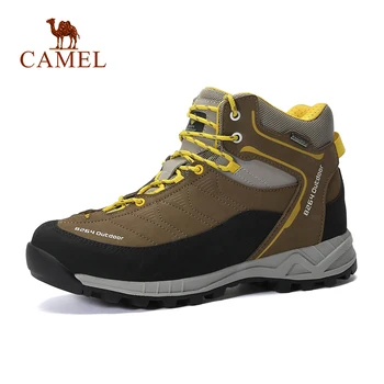 

CAMEL 8264 Men High Top Hiking Shoes High Quality Durable Multicolor Warm Climbing Trekking Shoes Military Tactical Boots
