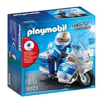 

Police Motorbike City Action Playmobil 6923 LED White