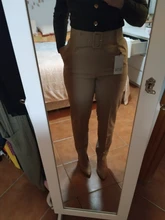 Pantalones ceñidos informales para mujer, pantalón de negocios, elegante, con cremallera falsa, retro, colores lisos, P575