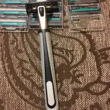 Máquina de afeitar de 2 capas, 6 uds./30 Uds., cuchillas de afeitar de seguridad, afeitado Manual, cuidado facial, eliminador de vello de barba