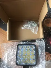 Barra de luz led para coche todoterreno, lámpara de trabajo con 16 luces de 48W, 12V 24V, compatible con automóvil 4x4, SUV, ATV, tractor, camiones y excavadora