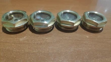 1/2-Oil-Level Sight Glass Window Bsp Male Air-Compressor-Gearbox Brass for Hex-Head M33/M42