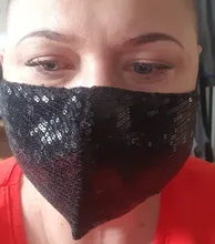 Mascarilla facial con lentejuelas ostentosas para fiesta, máscara antipolvo, lavable, reutilizable, lazo de oreja elástico, kpop