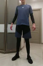 5 unids/set chándal de los hombres gimnasio de compresión de ropa deportiva traje de correr Jogging ropa deportiva de ejercicio medias