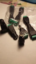 5 Juegos de 10 Uds. De cámaras, 2,1mm x 5,5mm, adaptador de enchufe hembra y macho, toma de corriente continua, color verde