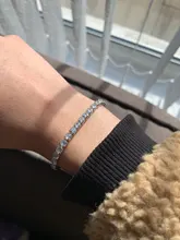 Pulsera de boda para hombre y mujer, de lujo, de 4mm, Circonia cúbica, Pulseras de tenis, cadena con diamantes de cristal, Color dorado y plateado