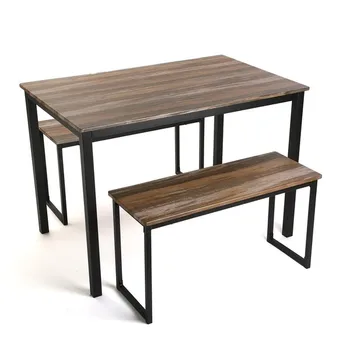 

Table and bench set Brown Wood