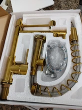 Luxury Black And Rose Gold Spring Pull Down Kitchen Faucet Hot And Cold Water Water