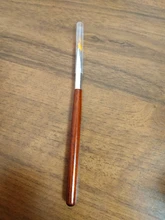 Pincel dentado para uñas, pluma de mezcla gradiente a cuadros, encaje de bolígrafo, mango de madera, nailon, suave, profesional, herramientas de manicura, 1 Uds.