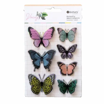 

CRZCrafter Plastic 3D Self-adhesive Butterflies Stickers for Scrapbooking Card making Embellishments decoration