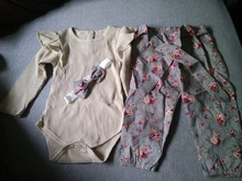 Conjunto de ropa para niña recién nacida, Pelele de manga larga de Color sólido, Tops, pantalones, diadema, trajes infantiles, 3 uds.