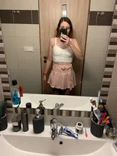 Falda plisada para mujer, falda de cintura alta con forma de corazón, plisado corto, alta calidad, verano 2020