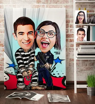 

Personalized Valentine Cartoon Canvas Table (70x100 cm.) 7