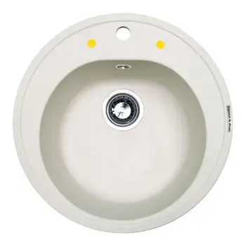 

Kitchen sink Zigmund & shtain Kreis 480 Indian vanilla white granite