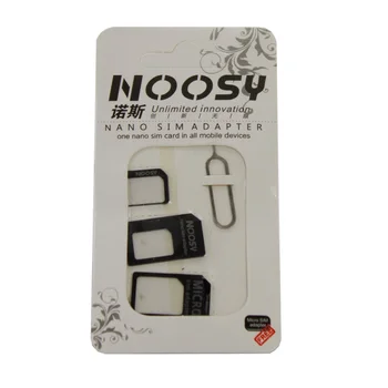 BLU Nano SIM adaptador de tarjeta Kits con bandeja abierta Aguja para teléfono Negro