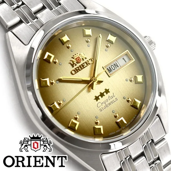 Men's automatic watch Orient 3 Star FAB00009P BROWN Dial Stainless Steel Band automatic men's watch steel bracelet afbeelding