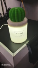 280ML Air Humidifier Soft LED Light Cactus Ultrasonic Aroma Essential Oil Diffuser 