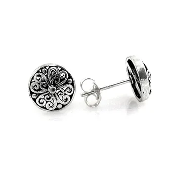 

Sterling silver earrings 925m smooth 10mm reasons rusty pressure [AC0644]