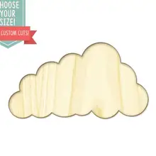 Вырезанное дерево в облаке-на заказ Выберите свой размер-Лазерная Резка деревянных художественных принадлежностей Настенный декор свадебный детский DCS0013