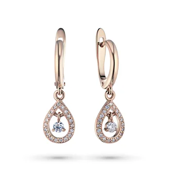 

Earrings made of red gold with diamonds e0201sg06162900