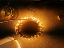 Tira de luces LED impermeable para exteriores, tira de luces LED SMD 2835, 1M, 2M, 5M, 10M, 20M, 25M, 220V, Flexible, color blanco cálido