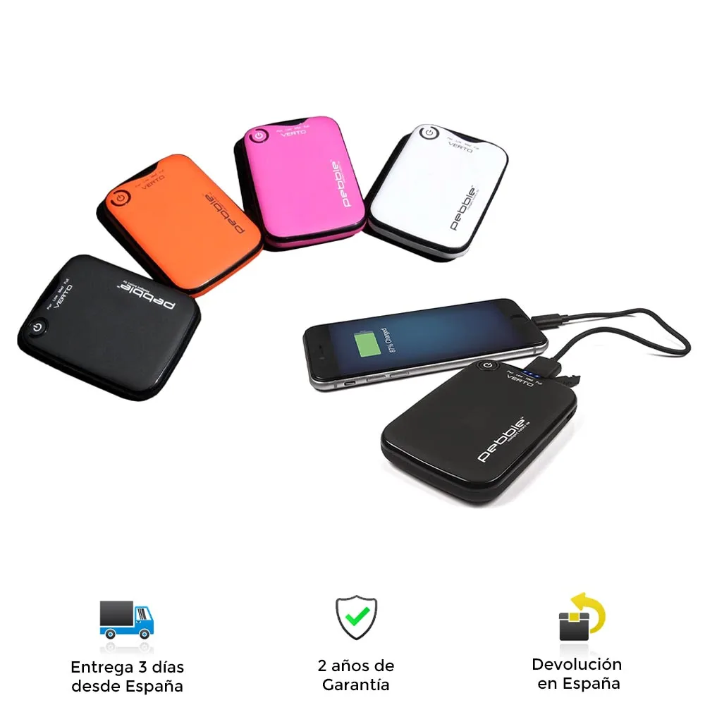 Veho Pebble Verto Power Bank, 3,700mAh, portátil, apple, Iphone, samsung, USB, adaptadores, pequeño, fácil transportar, calidad