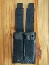 Bolsa Molle de nailon de 9mm, bolsa táctica doble de doble pistola para revistas, cierre la funda para caza militar Glock 1911 HK USP Mag