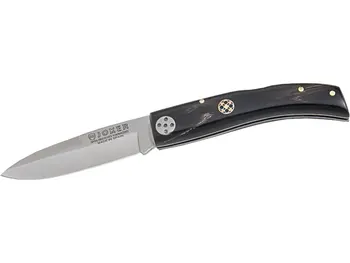 

Joker NF115 Iberian knife with bufalo plugs with mosaic and 8 cm blade. Case included