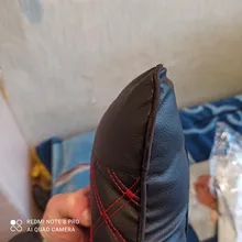 Almohada de cuello para coche, reposacabezas de cuero genuino, diseño de protección de seguridad, soporte de descanso, color negro, accesorios de seguridad para automóviles, Uds.