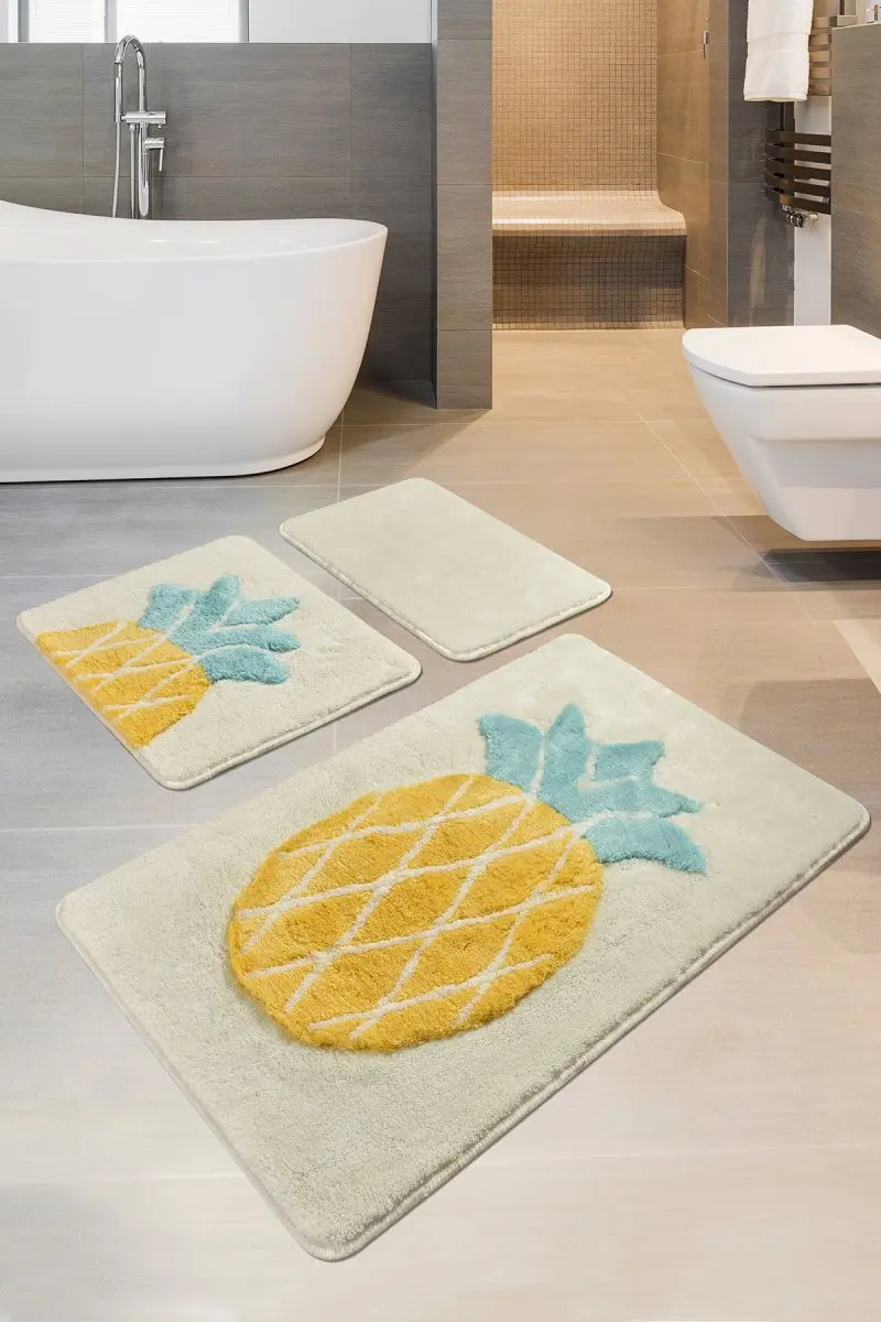 Bath Mat-mats | Mat Bath Mats Non Slip Anti Mould Mats Pineapple 3 L 60X100 cm-50X60 Cm-40X60 Cm
