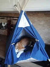 Cat Bed House Teepee Cushion Pet-Tent Puppy Available Outdoor Portable For Dog with Thick